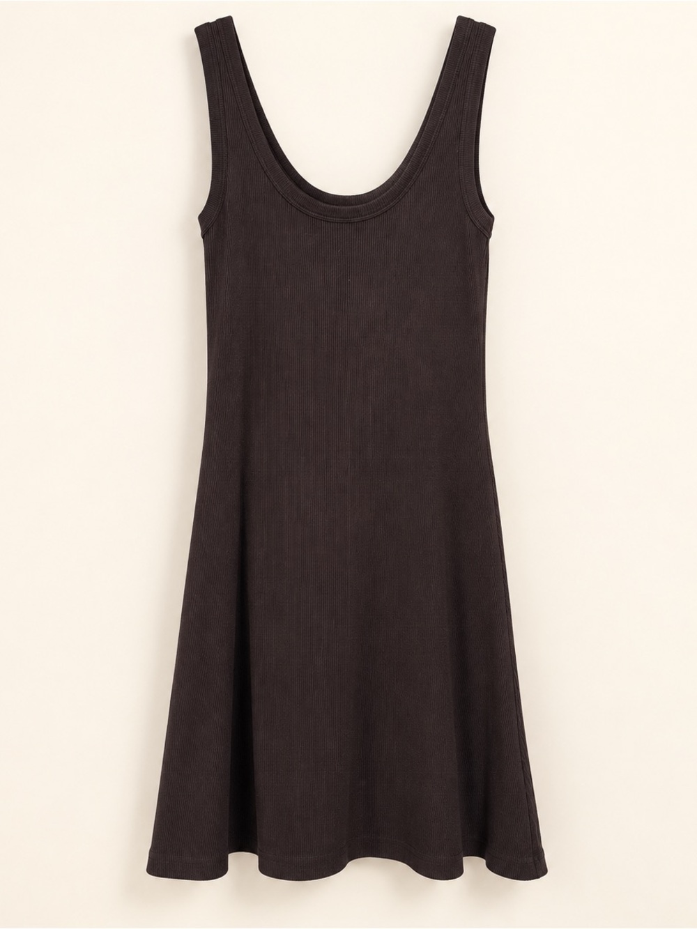 Classic Scoop Neck Sleeveless Dress - Brown